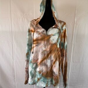 Unisex Hand Dyed Tie-Dye Zip-Up Hoodie
